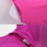Women Chest Open Zipper Sporting Bra