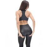 Black-Matte Eco-Leather Pants Lifts & Supports