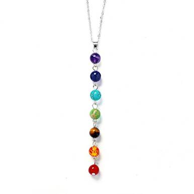 7 Chakra Healing Balance Beads Necklaces for Women