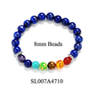 7 Chakra Men Women Natural Lava Stone Beads Bracelet