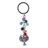 Fashion Yoga Healing Natural Stone 7 Chakra Key chain