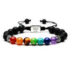 Women Men 7 Chakra Tree Of Life Charm Bracelets Lava Stones