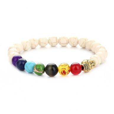 7 Chakra Women Men Natural multi color Stone Bracelets