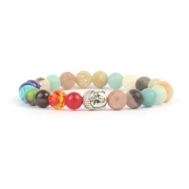 7 Chakra Natural Stones Men Women Bracelet