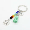 Crystals Stone 7 Chakra Key Chain Ring Pendant For Bag