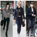 2022 Moto Design Leather-like Varnish Mesh Panels Leggings Hiney Trainer™