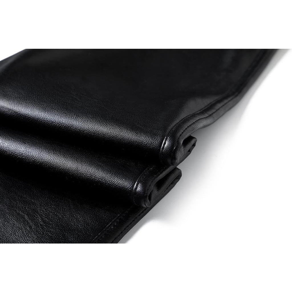 Shiny Black Eco-Leather Lifts &Supports