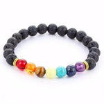 Men Women Bracelets Lava 7 Chakra