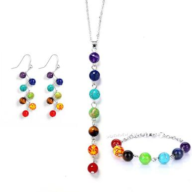 7 Chakra Healing Balance Beads Necklaces for Women