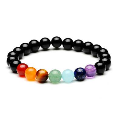 7 Chakra Lava Natural Stones Women Bracelet 1