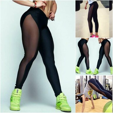 Full Sheer Yoga Leggings With Hiney Trainer™ X Edition Built-in