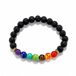 Men Women Bracelets Lava 7 Chakra