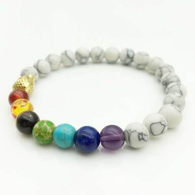 7 Chakra White Beads Women Bracelets