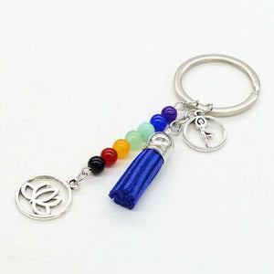 Crystals Stone 7 Chakra Key Chain Ring Pendant For Bag