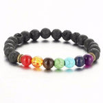Men Women Bracelets Lava 7 Chakra
