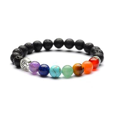 7 Chakra Men Women Natural Stones Beads Bracelets