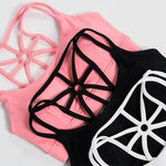 Cross Back Wire FREE Removable Padded Sport Bra