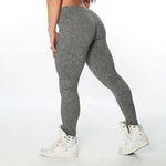 Elastic Waist Hip Push Up Black/Grey Leggings