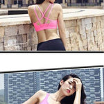 High Impact Cross Back Padded Activewear Workout Yoga Bra