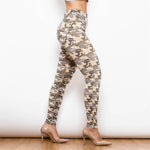 Light Camo Mid Waist Pants Lift & Support