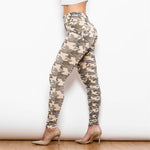 Light Camo Mid Waist Pants Lift & Support