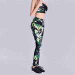 Fashion Workout Set  Printed Crop Top Tracksuit