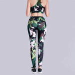 Fashion Workout Set  Printed Crop Top Tracksuit