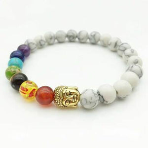 7 Chakra White Beads Women Bracelets