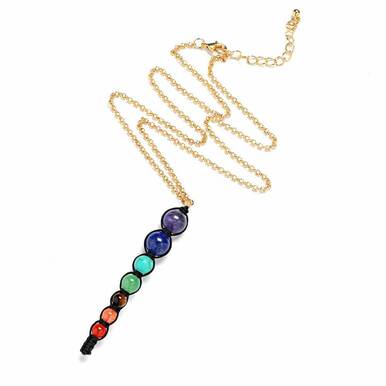 7 Chakra Healing Balance Beads Women  Necklace