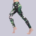 Fashion Workout Set  Printed Crop Top Tracksuit