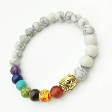 7 Chakra White Beads Women Bracelets