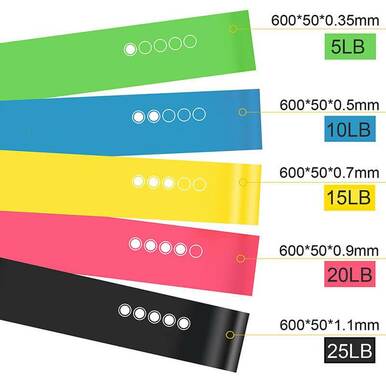 Circle Rally Elastic Tension Band (5 Colors/Set)