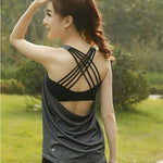 Open Back Sleeveless Yoga Shirt/Bra