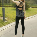 Open Back Sleeveless Yoga Shirt/Bra