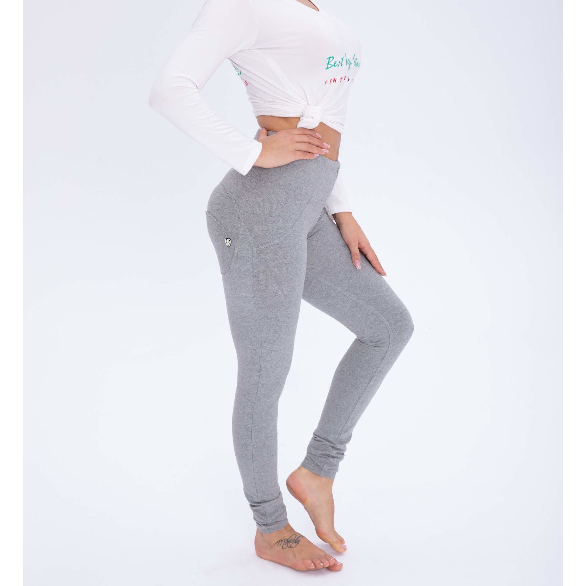 High Waist Gray Knitted Lift & Support