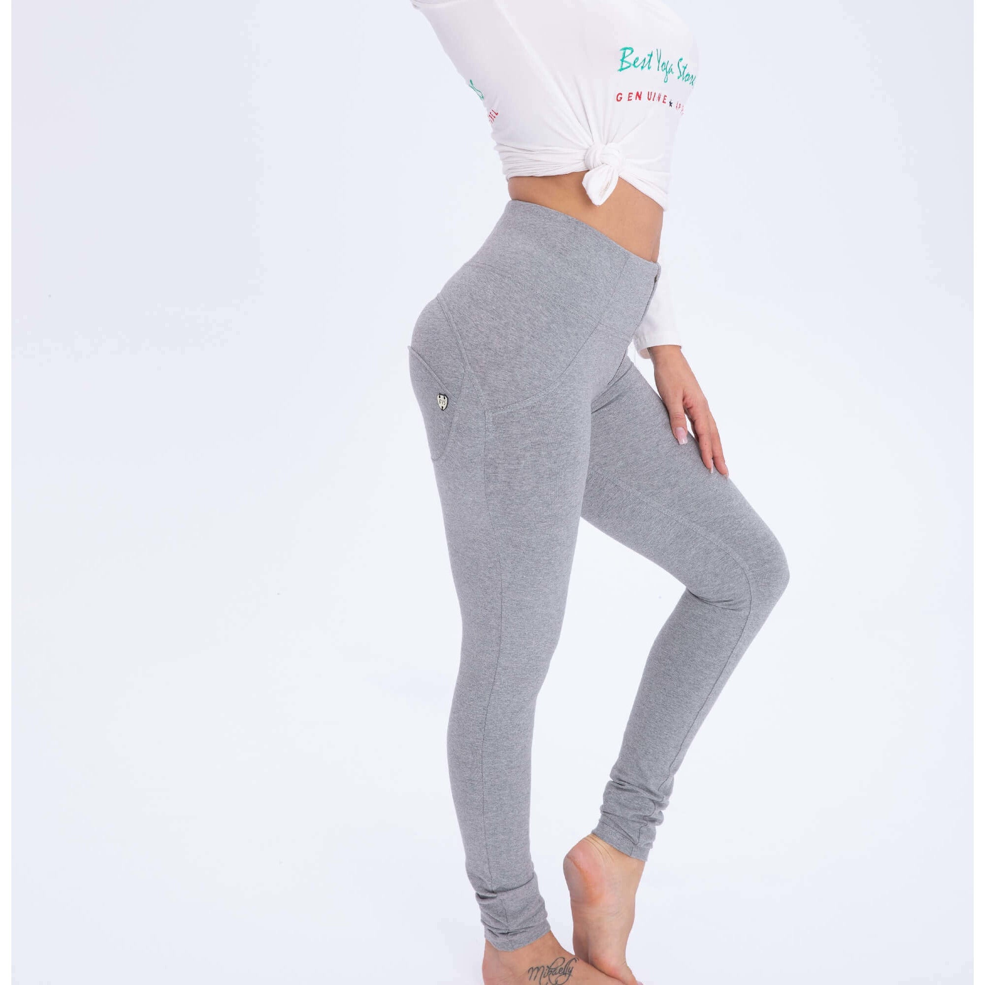 High Waist Gray Knitted Lift & Support