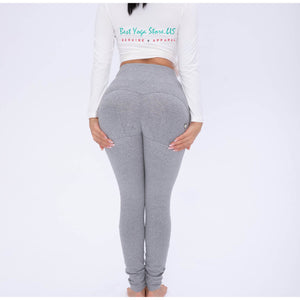 High Waist Gray Knitted Lift & Support