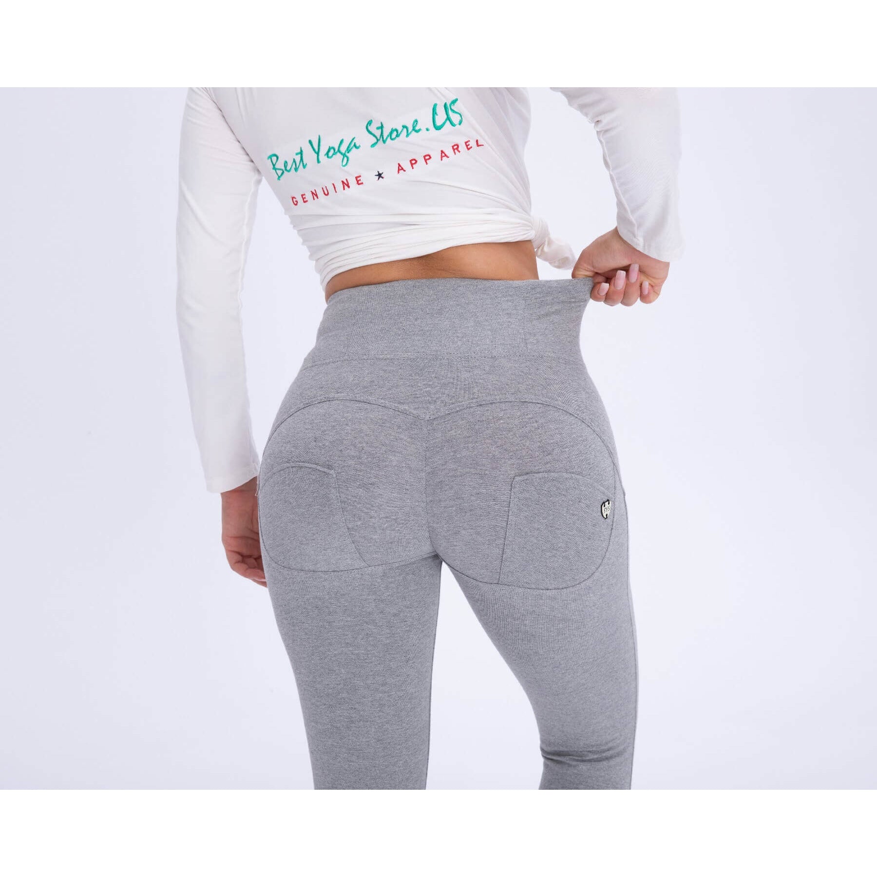 High Waist Gray Knitted Lift & Support