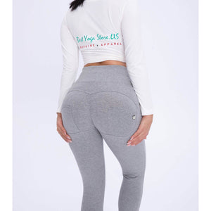 High Waist Gray Knitted Lift & Support