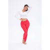 Red Cotton Pants Lift & Support