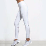 2022 Moto Design Leather-like Varnish Mesh Panels Leggings Hiney Trainer™