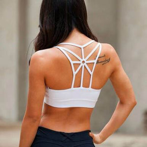 Cross Back Wire FREE Removable Padded Sport Bra