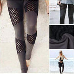 DOUBLE MESH YOGA PANTS / WORKOUT LEGGINGS.