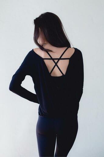 Long Sleeve Backless Alexandra Top